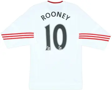 2015-16 Manchester United Player Issue Away L/S Shirt Rooney #10 (S/M)