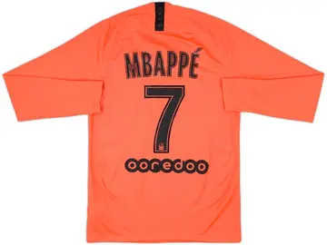 2019-20 Paris Saint-Germain Away L/S Shirt Mbappe #7 - 10/10 - (S)