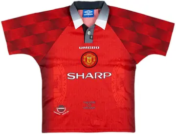 1996-98 Manchester United Home Shirt - 10/10 - (L.Boys)