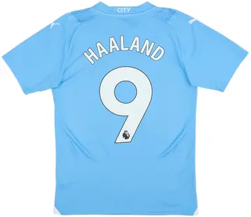 2023-24 Manchester City Home Shirt Haaland #9 - 10/10 - (S)