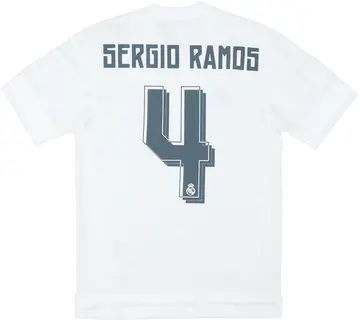 2015-16 Real Madrid Home Shirt Sergio Ramos #4 (XS)