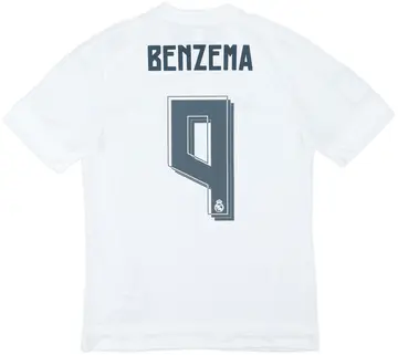 2015-16 Real Madrid Home Shirt Benzema #9 (L)