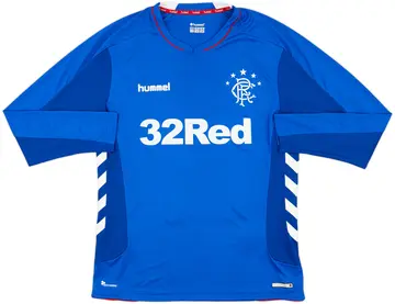 2018-19 Rangers Home L/S Shirt - 10/10 - (L)