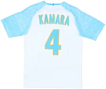 2018-19 Olympique Marseille Home Shirt Kamara #4 - 10/10 - (XS)