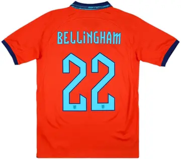 2022-23 England Away Shirt Bellingham #22 - 10/10 - (XL.Boys)
