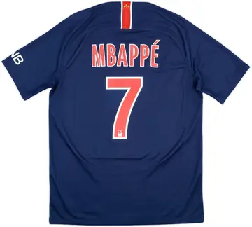 2018-19 Paris Saint-Germain Home Shirt Mbappe #7 - 10/10 - (M)