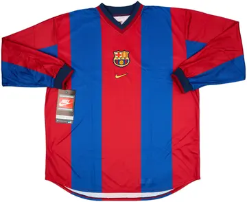 1998-00 Barcelona Player Issue Home L/S Shirt (XXL)