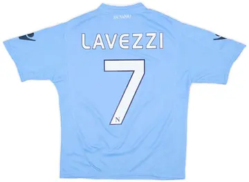 2009-10 Napoli Basic Home Shirt Lavezzi #7 (XS)