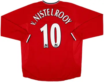 2000-02 Manchester United Home L/S Shirt V.Nistelrooy #10 - 10/10 - (XXL)