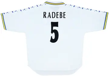 1998-00 Leeds United Home Shirt Radebe #5 - 10/10 - (XL)