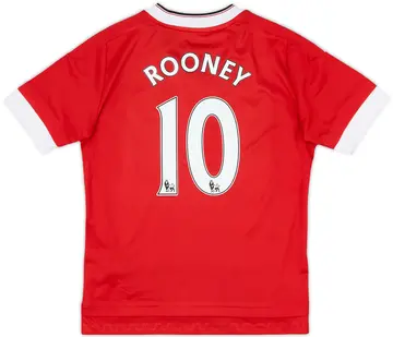 2015-16 Manchester United Home Shirt Rooney #10 - 10/10 - (S.Boys)