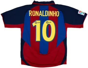 2003-04 Barcelona Home Shirt Ronaldinho #10 - 10/10 - (M)