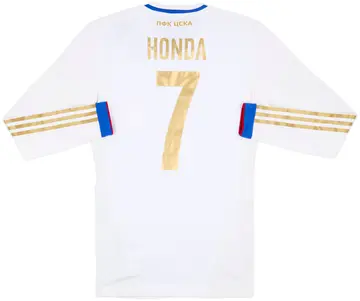 2012 CSKA Moscow Player Issue TechFit Home L/S Shirt Honda #7 (S)