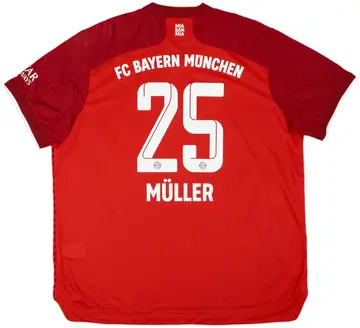 2021-22 Bayern Munich Authentic Home Shirt Muller #25 (XXL)