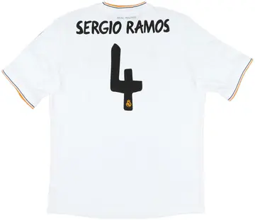 2013-14 Real Madrid Home Shirt Sergio Ramos #4 (XL)