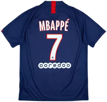 2019-20 Paris Saint-Germain Home Shirt Mbappe #7 - 10/10 - (L)
