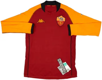 2002-03 Roma CL Home L/S Shirt (M)