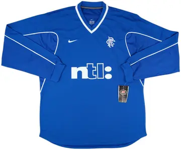 1999-01 Rangers Player Issue Home L/S Shirt (L)