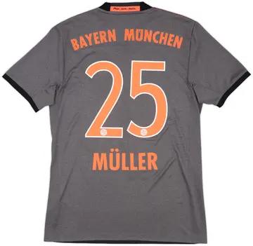 2016-17 Bayern Munich Away Shirt Muller #25 - 10/10 - (S)
