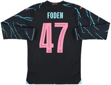 2023-24 Manchester City Third L/S Shirt Foden #47 - 10/10 - (S)