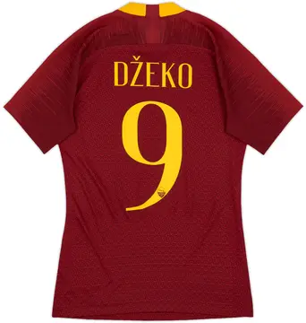 2018-19 Roma Authentic Home Shirt Dzeko #9 - 10/10 - (S)