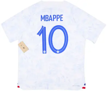 2022-23 France Authentic Away Shirt Mbappe #10 (XL)