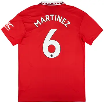 2022-23 Manchester United Home Shirt Martinez #6 - 10/10 - (L)