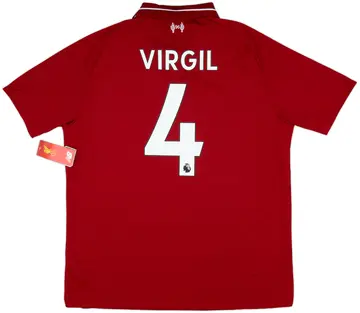 2018-19 Liverpool '6 Times' Special Edition Shirt Virgil #4 (L)