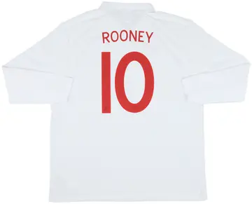2009-10 England Home L/S Shirt Rooney #10 (XXL)