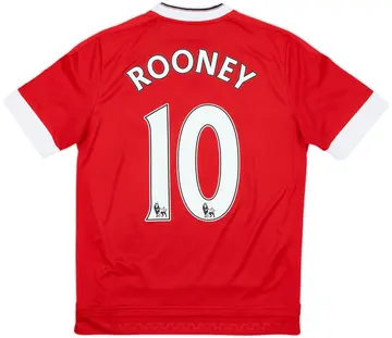 2015-16 Manchester United Home Shirt Rooney #10 - 10/10 - (L.Boys)