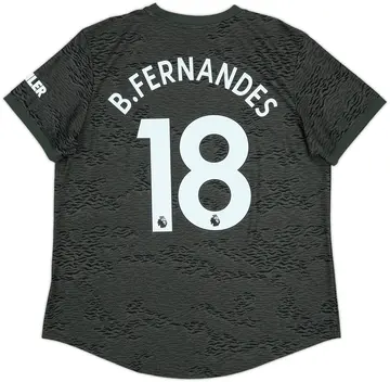 2020-21 Manchester United Away Shirt B.Fernandes #18 - 10/10 - (Women's XL)