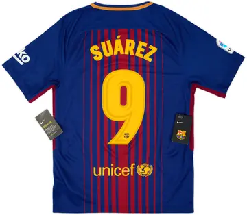 2017-18 Barcelona Home Shirt Suarez #9 (S)