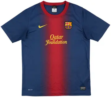2012-13 Barcelona Basic Home Shirt - 10/10 - (XL.Boys)