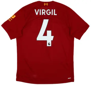 2019-20 Liverpool Home Shirt Virgil #4 - 10/10 - (S)