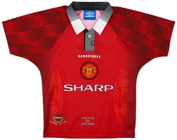 1996-98 Manchester United Home Shirt - 10/10 - (S.Boys)