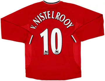 2000-02 Manchester United Home L/S Shirt V.Nistelrooy #10 - 10/10 - (M)