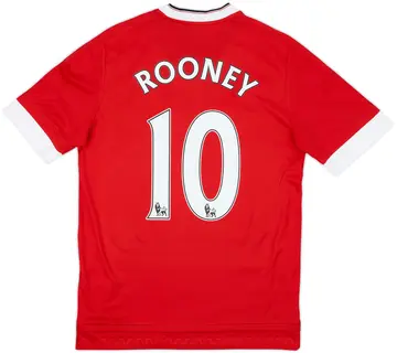 2015-16 Manchester United Home Shirt Rooney #10 - 10/10 - (XL.Boys)