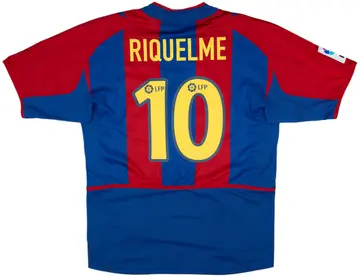 2002-03 Barcelona Player Issue Home Shirt Riquelme #10 - 10/10 - (L)