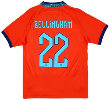 2022-23 England Away Shirt Bellingham #22 - 10/10 - (S)