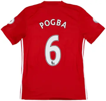 2016-17 Manchester United Home Shirt Pogba #6 (S)