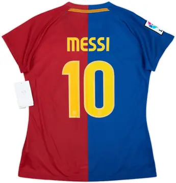 2008-09 Barcelona Home Shirt Messi #10 (Women's M)