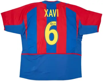 2002-03 Barcelona Home Shirt Xavi #6 (XL)