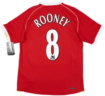 2006-07 Manchester United Home Shirt Rooney #8 (L)