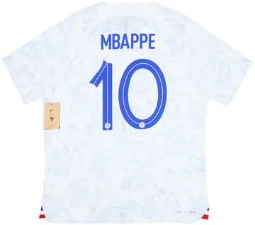 2022-23 France Authentic Away Shirt Mbappe #10 (XL)