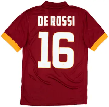 2014-15 Roma Home Shirt De Rossi #16 - 10/10 - (S)