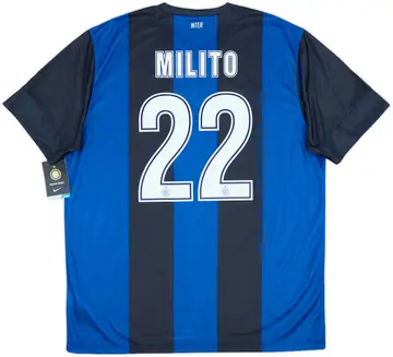 2012-13 Inter Milan Home Shirt Milito #22 (XL)