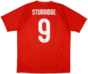2014-15 England Away Shirt Sturridge #9 - 10/10 - (L)
