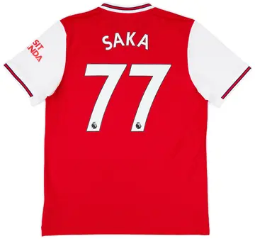 2019-20 Arsenal Home Shirt Saka #77 - 10/10 - (L)