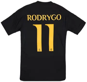 2023-24 Real Madrid Authentic Third Shirt Rodrygo #11 (XS)