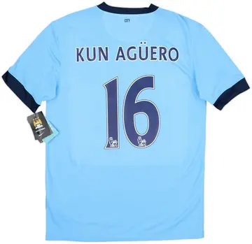 2014-15 Manchester City Home Shirt Kun Aguero #16 (M)